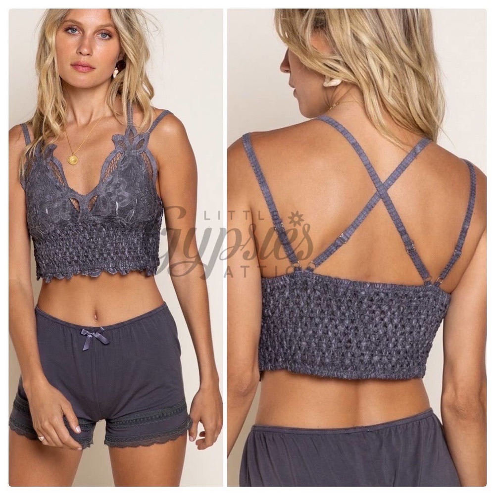 POL Longline Mineral Wash Lace Bralette - Picture 6 of 12
